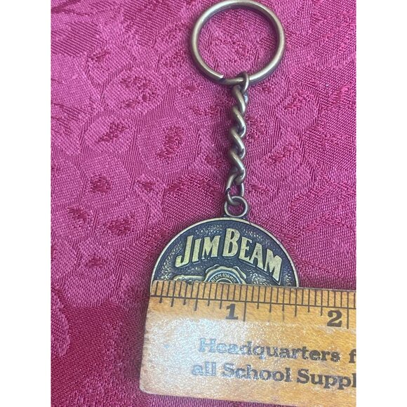 Vintage Jim Beam 200th Anniversary Keychain Fob Key Ring Brass - Picture 4 of 5